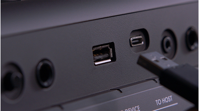 Illustrasjon av tilkobling og utgang på PSR-E583