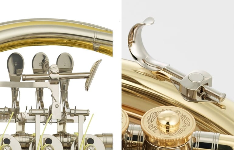 Justerbar tommelspak for 4. ventil og lillefingerstøtte