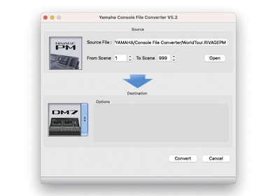 Yamaha Digital Mixing Console DM7: Get ready for the show with the Console File Converter