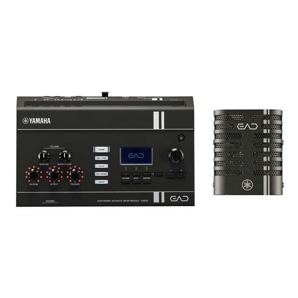 Yamaha EAD20 elektronisk-akustisk trommemodul og sensorenhet utformet for å ta opp og forbedre akustiske trommefremføringer.