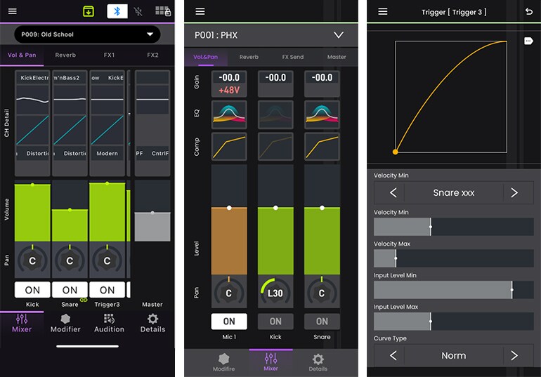 EAD Touch-appskjermen som viser detaljerte innstillinger.