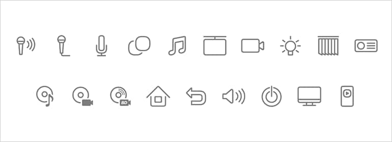 Yamaha ProVisionaire Control PLUS: Icons A