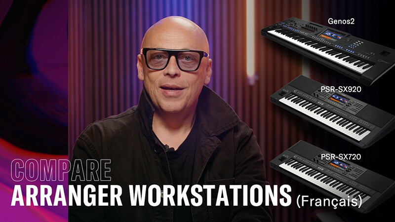 Sammenlign Arranger Workstations – fransk