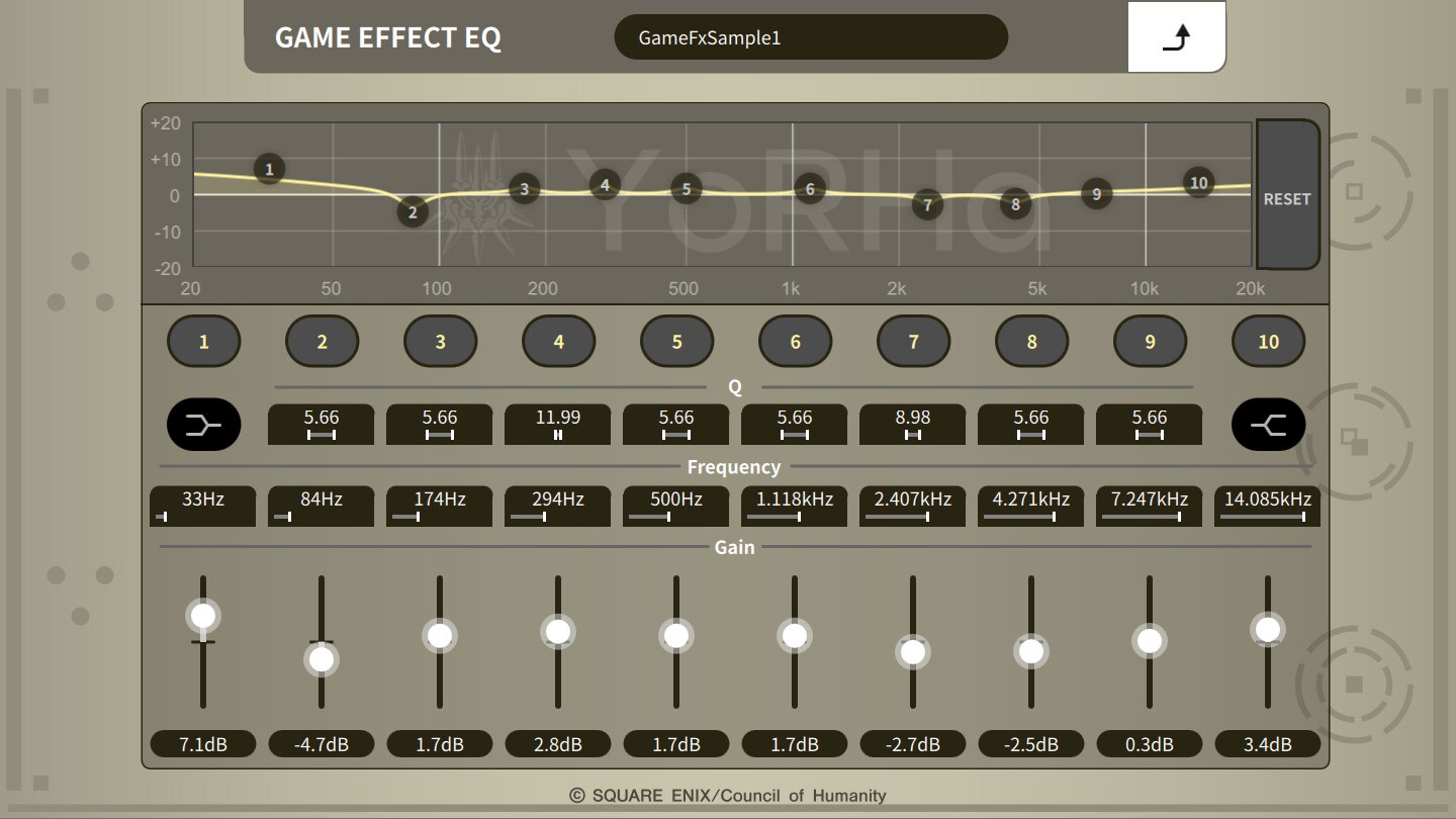 Yamaha ZG Controller - Game Effect EQ