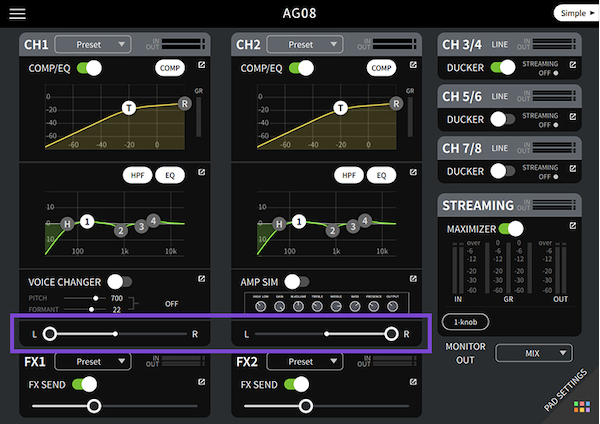 Yamaha AG08: Two Condenser Mic IN with Two Headphone OUT