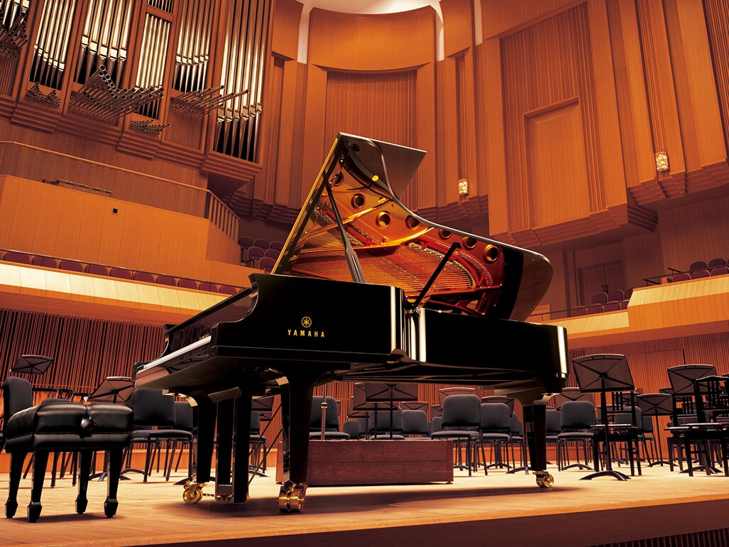 Yamaha CFX-konsertflygel, som danner grunnlaget for den klare, balanserte lyden og den naturlige resonansen i CFX-lyden i ARIUS-pianoer.