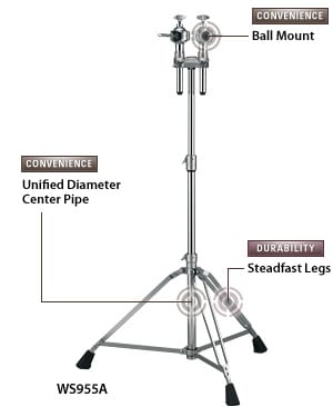 DOUBLE TOM STANDS / TOM HOLDERS / TOM CLAMPS