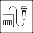Ikon for mikrofoninngang og vokaleffekter