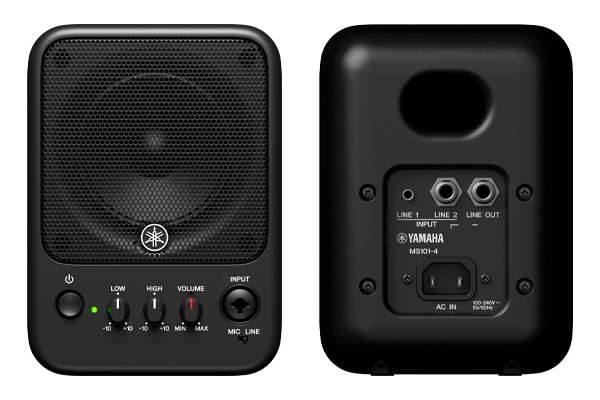 Yamaha Powered Monitor Speaker MS101-4: front and rear