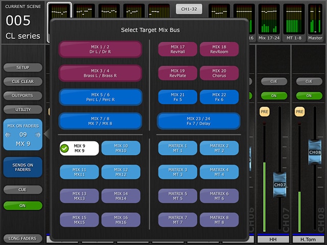 Sends On Fader (Select Target Mix Bus)