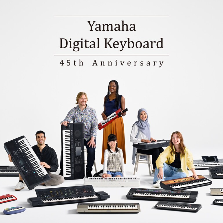 Main visual of Yamaha Digital Keyboard 45th site
