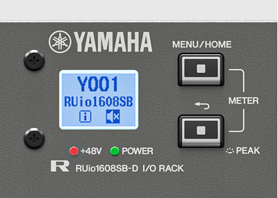 LCD and keys on the RUio1608SB-D front panel