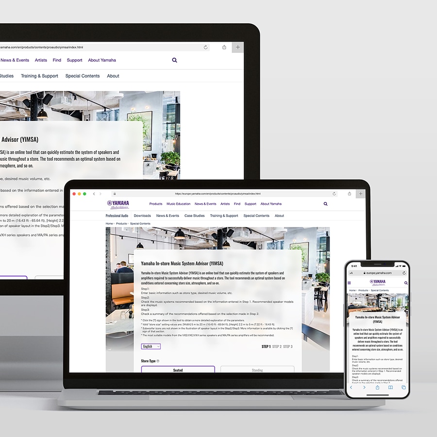 A feature image of YIMSA, showing that YIMSA used on web browsers using PCs, Macs, and mobile phones.